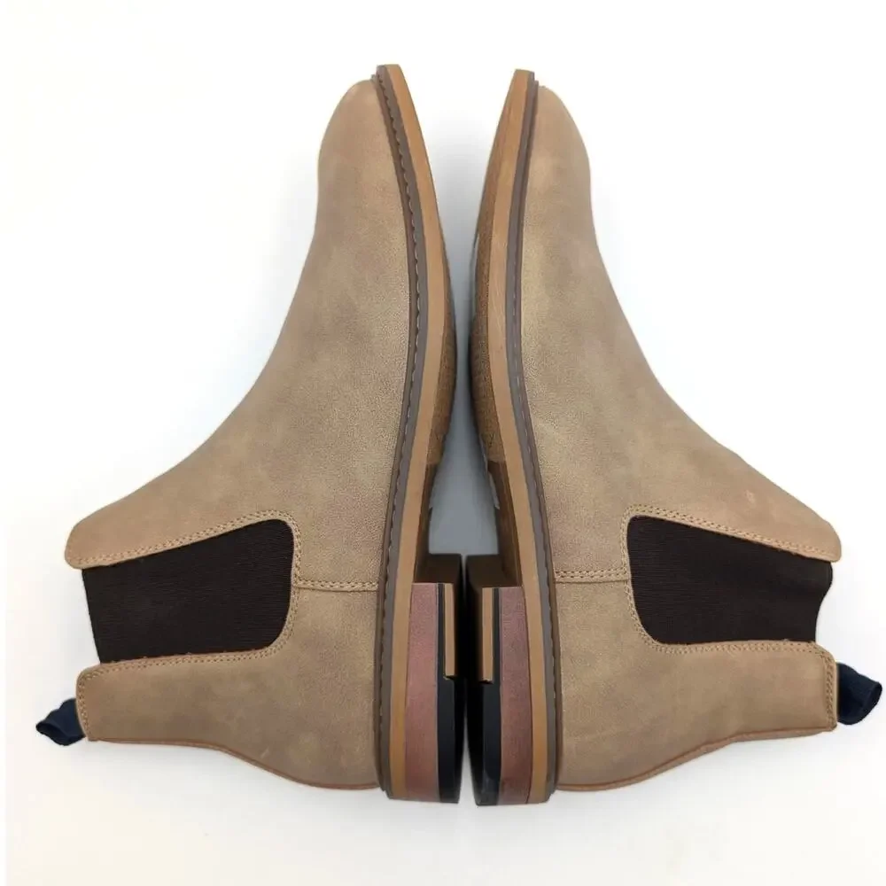 Madden Estiban Cheslea Ankle Boots Round Toe Men's Taupe Size US9 EU42